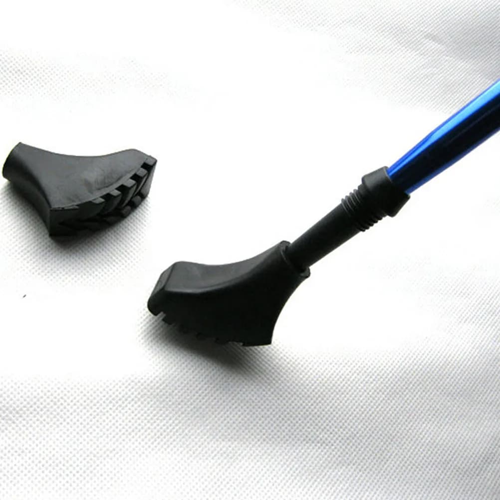 3 Replaceable Rubber Anti-slip Toe Parts for Trekking Sticks, Improve Traction and Protection, Compatible with Most Standard Sticks