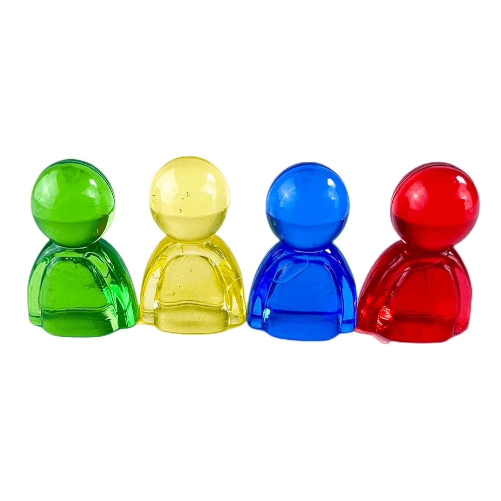 10 pezzi umanoide trasparenza gioco di scacchi pezzi acrilici per accessori da tavolo per scacchi