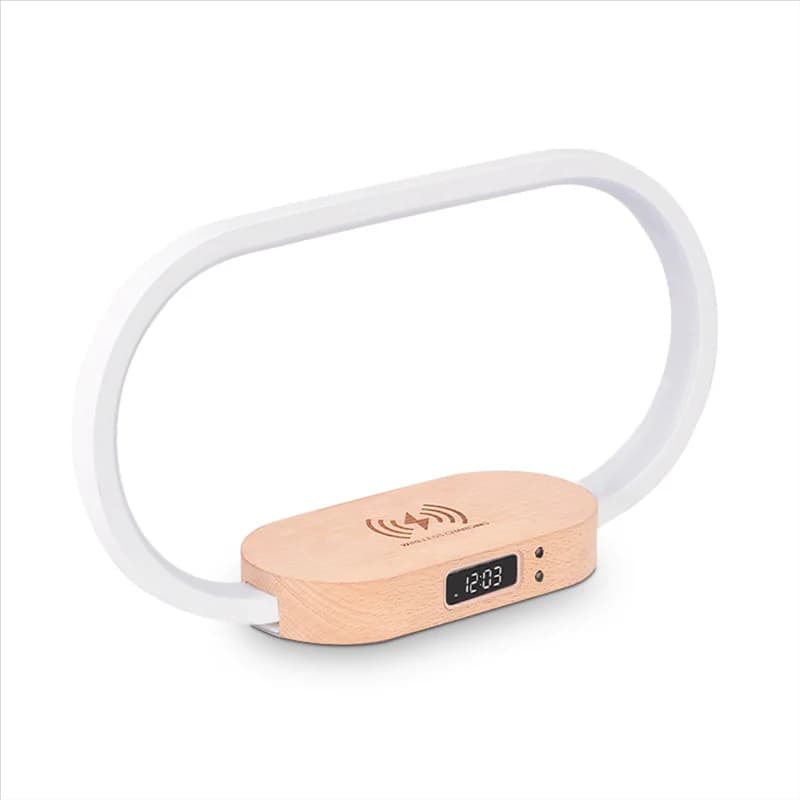 A69emultifunction Caricabatterie wireless Stand Orologio Lampada da scrivania a LED Luce notturna Stazione di ricarica rapida USB Dock per Iphone