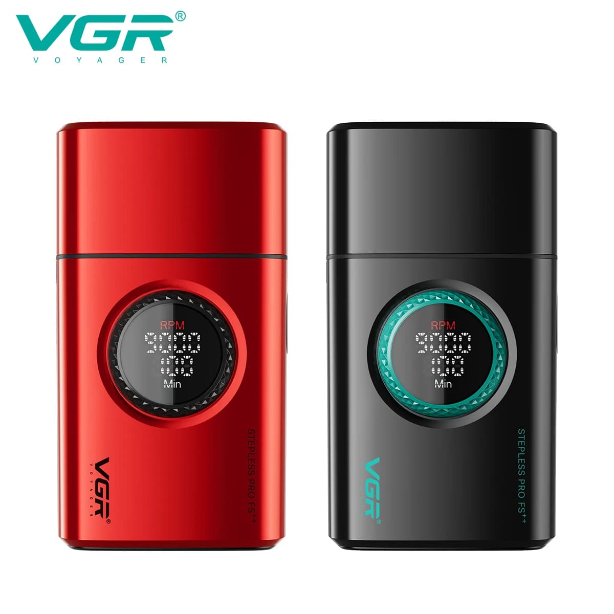 VGR Rasoio Professionale Rasoio Rasoio elettrico 9000 giri al minuto Regolabarba Ricaricabile Rasoio di sicurezza GUIDATO Macchina da barba per uomo V-377