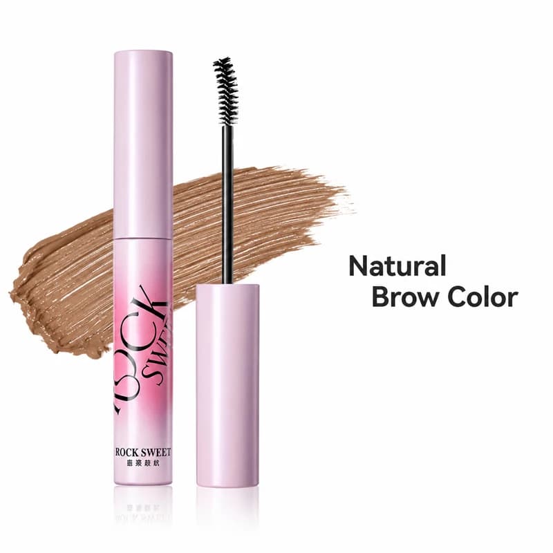Mascara per Sopracciglia Impermeabile Colorato, Gel per Sopracciglia Anti-Sbavatura 8H, Colore Naturale Volumizzante, Tinta a Lunga Durata per Sopracciglia Definite