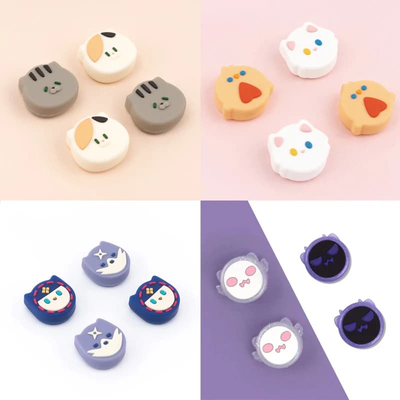 Custodia protettiva per Joystick con cappuccio a levetta morbida per pulcino di gatto per Nintendo Switch custodia per levetta Controller Joy-con NS Lite