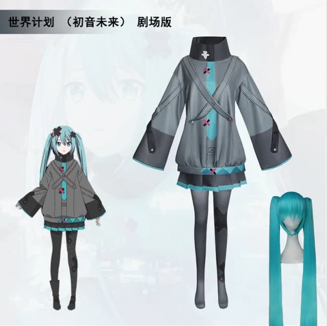 Anime Miku Movie Cosplay Anime Project Sekai Colorful Stage Sad Miku Cosplay Hoodie Halloween party for women Costume Cosplay