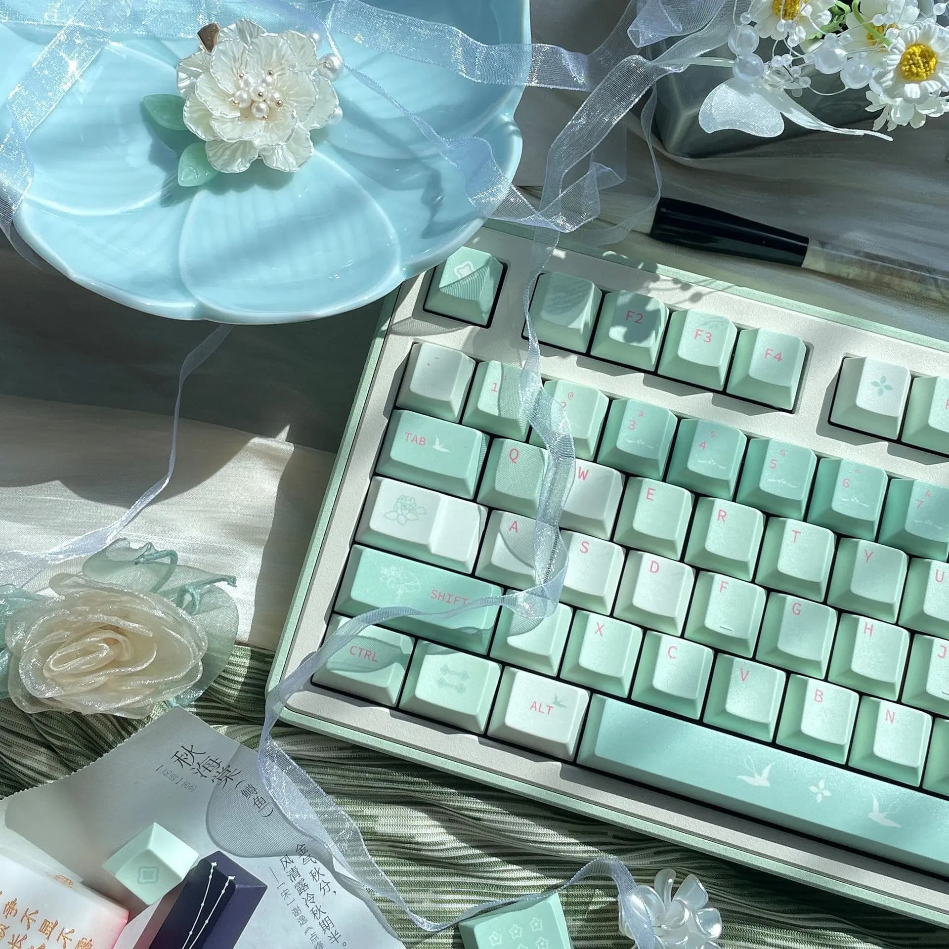 Keycaps in PBT con effetto sublimazione, a forma di aquilone, originali per tastiera meccanica, disponibili su Amazon per il commercio transfrontaliero