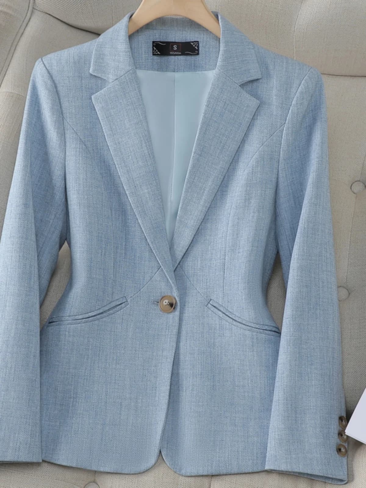 Fashionable Long Sleeve Business Suit Jacket Women's Commute Style Elegant Personality Spring New Arrival Polyester Fiber