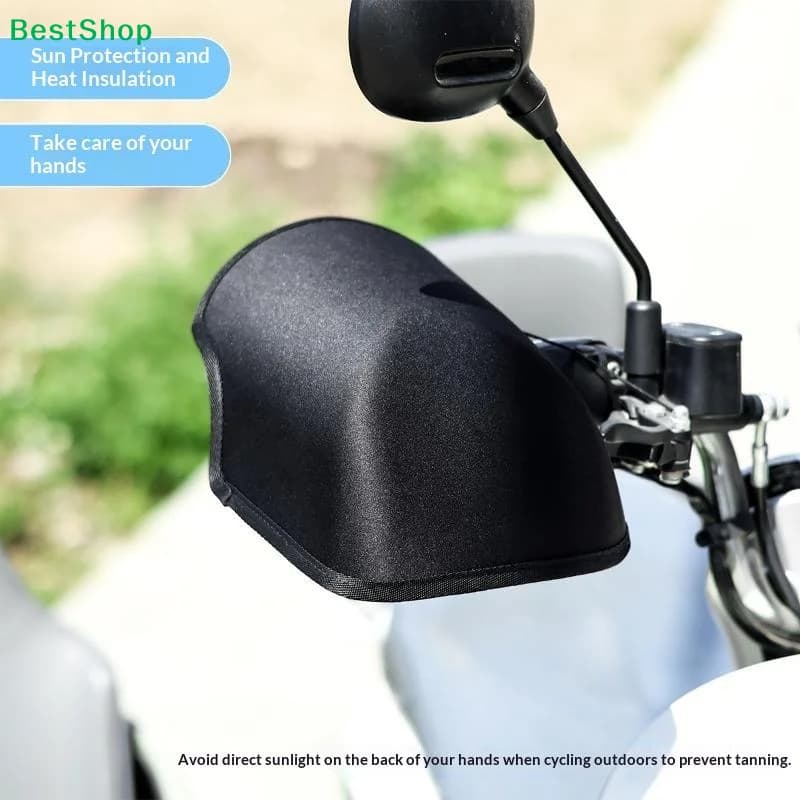 Motorcycle Handlebar Muffs Windproof Waterproof Sun Protection Electric Vehicle Gloves Mittens Hand Covers With Grip For Bikers