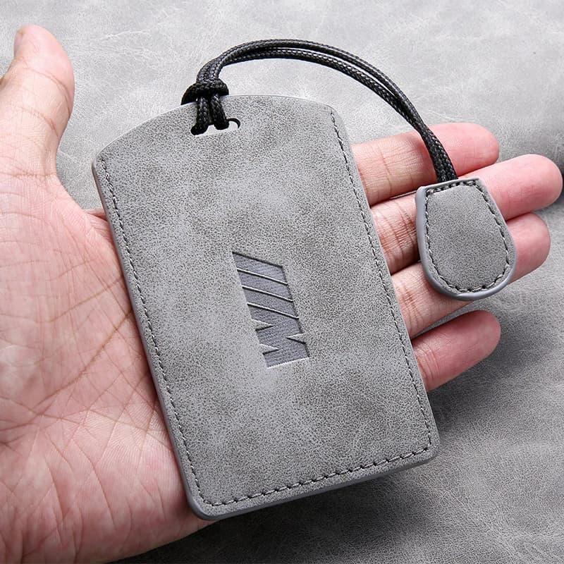 Custodia Protettiva in Pelle Scamosciata per Chiave Auto Smart NFC, Cover Guscio Portachiavi Accessori Auto per BMW Serie M 3 5 7 X1 X3 X5 X6 X7 535le