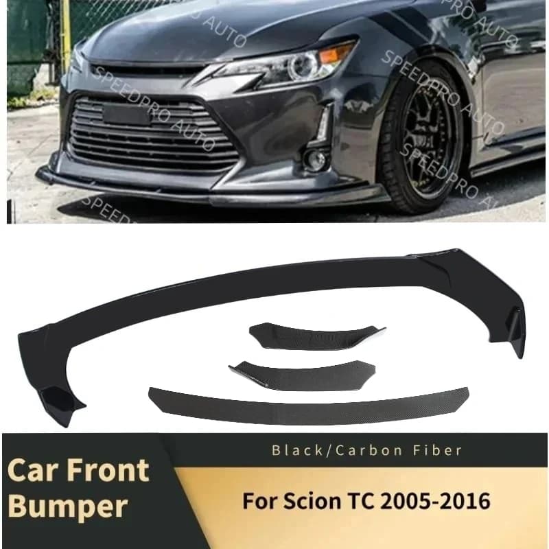 Front Bumper Lip Splitter Spoiler For Scion TC 2005-2016 Car Diffuser Lower Bumper Body Trim Scratch Protector Black
