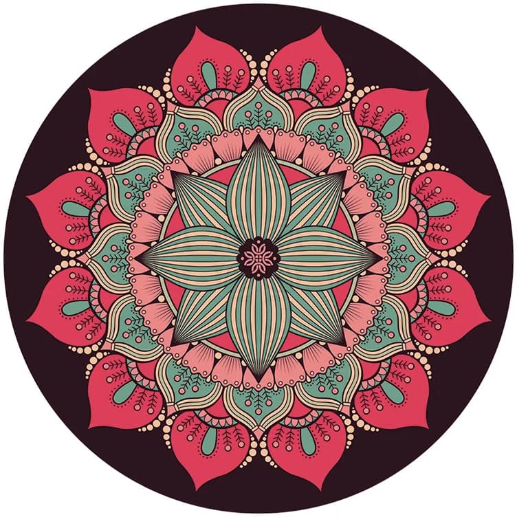 2020 Tappetino da yoga rotondo ecologico all'ingrosso Cerchio personalizzato in pelle scamosciata + tappetino da meditazione in gomma