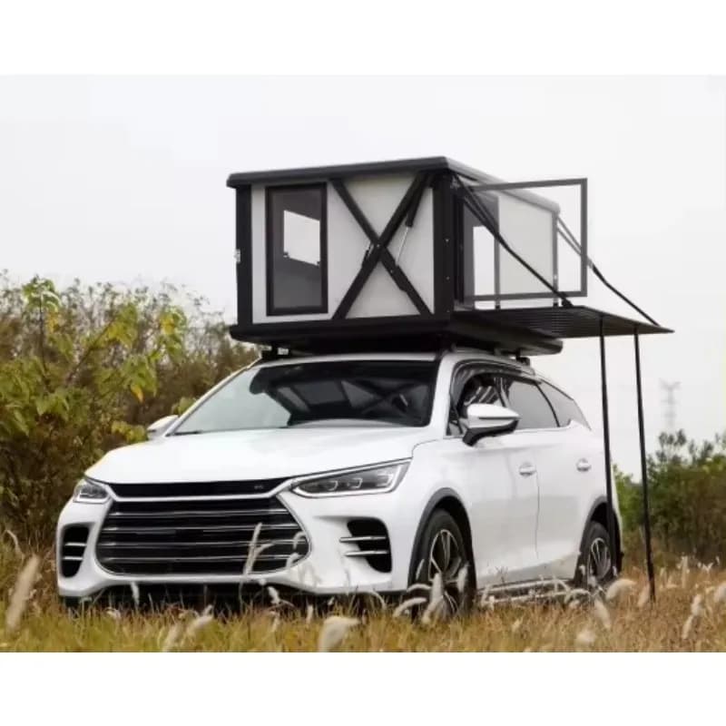 2025 New Aluminum Hard Shell Roof Tent Outdoor Camping Large Size Roof Tent！