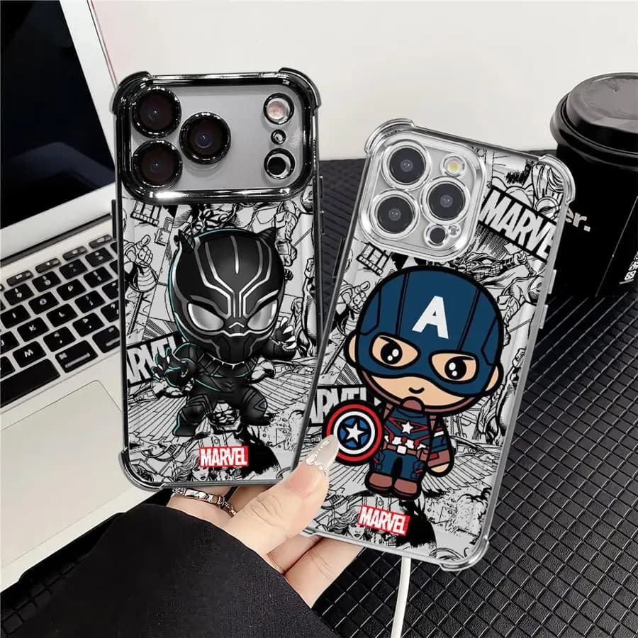 Cover for Apple iPhone 17 Pro Max 16e Air 14 12 Plus 11 15 16 Pro 13, Phone Case Marvel Capitan America