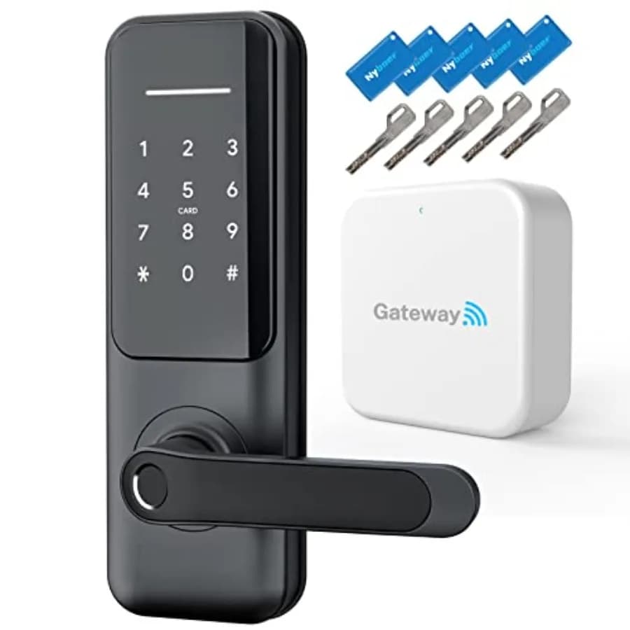 Serratura Intelligente WiFi con Accesso Senza Chiave, Impronta Digitale e Tastierino in Acciaio Inox