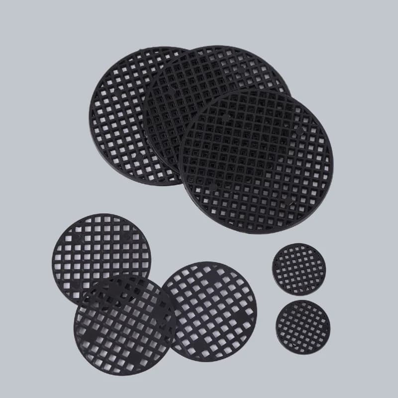 100 Pieces Net Mats for Vase Holes from 7,5/4,5/2.5 cm, Round Grid for Bonsai, Draining Mat for Vase, Plant Ventilation Network
