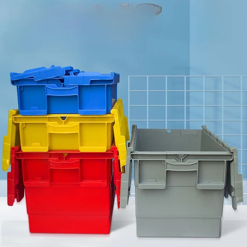 Thickened Plastic Storage Box with Cover Tray Bin Material Box Slant Insertion Style Storage Box in Modern Simple Style for H...