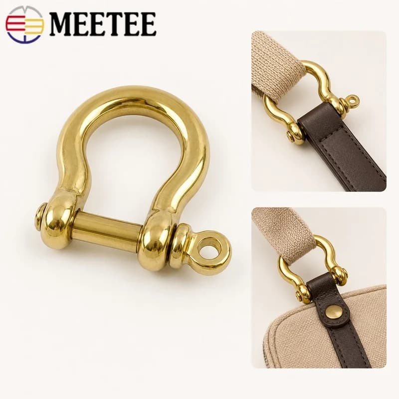 2/5/10Pcs 6-10mm Metal D Ring Shackle Handbag Shoulder Strap Connector Belt Webbing Buckle Detachable Clasp Hardware Accessories