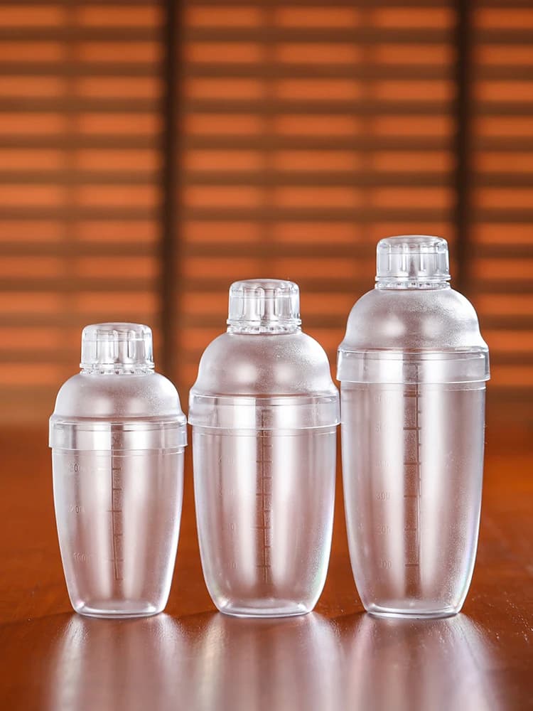 Transparent and Graduated Pc Resin Plastic Milk Tea Shaker Cocktail Wine Shaker