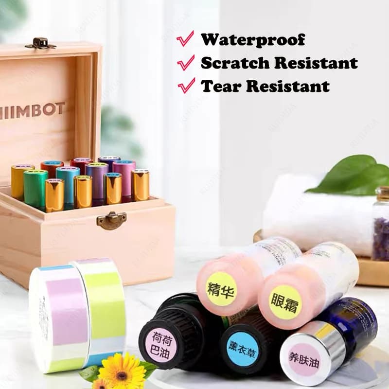 Etichetta Adesiva Circolare per Cosmetici Dia13mm, Etichetta Prezzo Impermeabile, Etichetta Adesiva Rotonda per Conservazione D11/D101/D110/H1/H1S