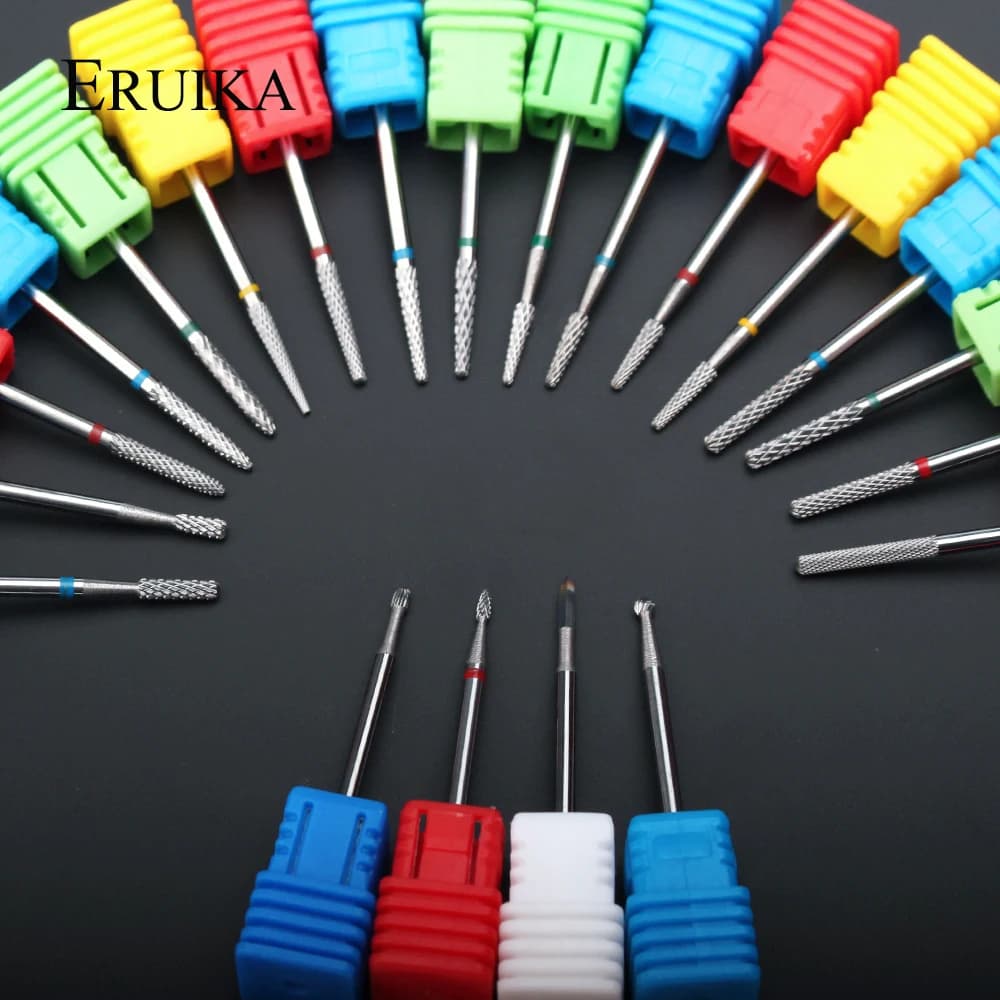 1 pz punta in metallo duro carburo di tungsteno per trapano elettrico Manicure Pedicure strumenti fresa Manicure accessori per unghie