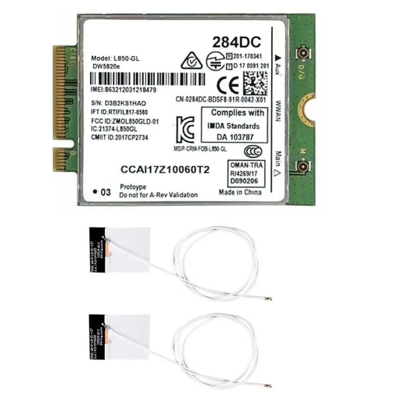 AU61-L850-GL Per laptop DELL 3500 5400 284DC Scheda WWAN 4G Modulo LTE/WCDMA Dw5820e 0284DC