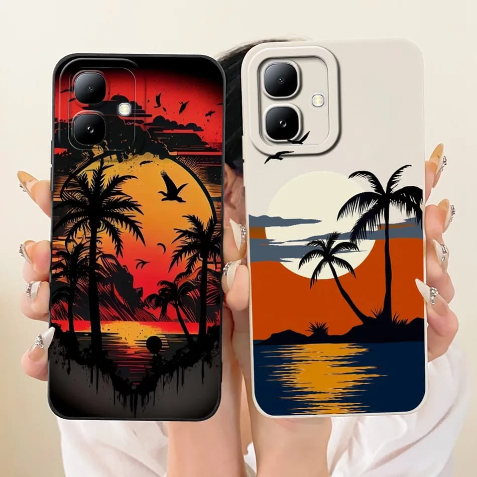 For Infinix Smart 20 2026 Fashion Dusk Beach Painting Phone Case For Infinix Smart20 X6840 X6840B Soft Silicone Covers Bumpers