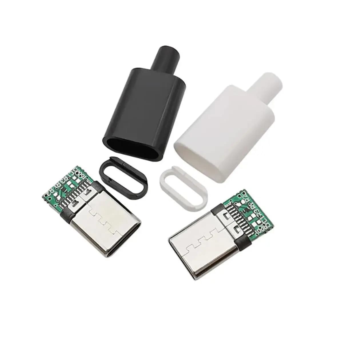 10pcs 3A Fast Charging USB Connector C-Type, Male Plug Head and Tail Plug Electrical Terminal Soldering DIY Data Cable Accessori