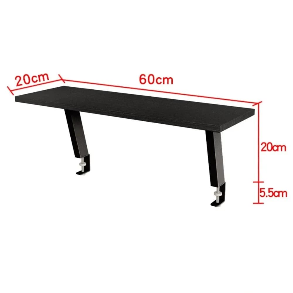 Wood Grain Monitor Stand Floating Design Multifunctional Computer Riser Ergonomic Sturdy Board Desk Organizer Desk Storage