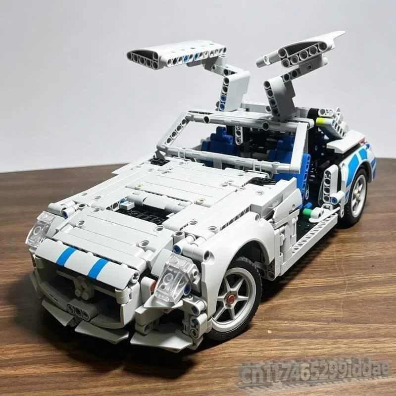 1099PCS SLS Black Series Sports Car Model Custom Puzzle DIY Creative Assembly Educational Building Blocks Toy Collection Gifts