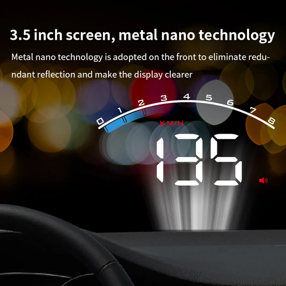 M6S OBD HUD Car Head Up Display Proiettore digitale per parabrezza Tachimetro sul vetro dell'auto Accessori auto Computer di bordo OBD2