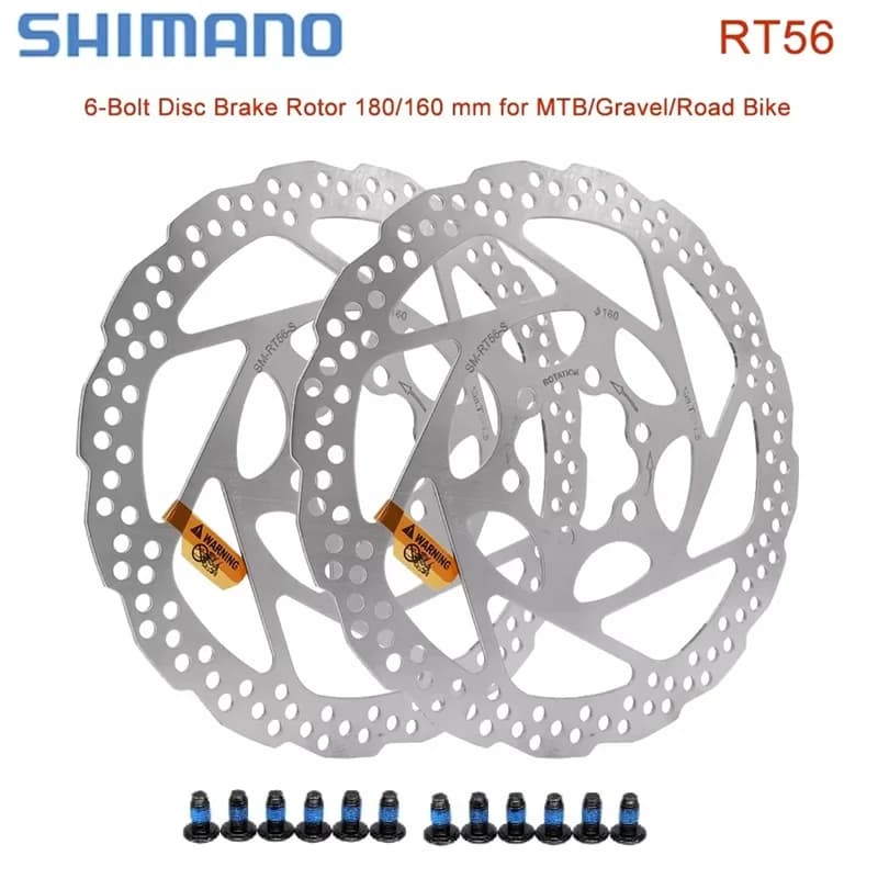 Shimano DEORE SM-RT56 Rotore a disco a 6 bulloni - 160mm 180mm nuovo di zecca, non scatolato