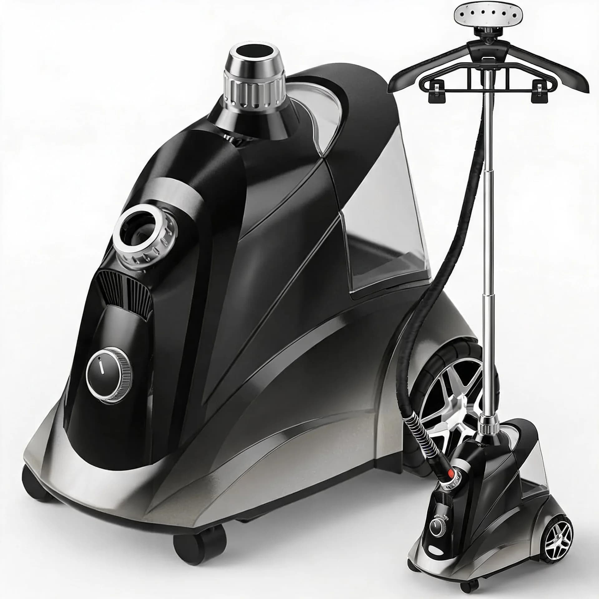 Steamer for Clothes Standing Size 1500W 35s Fast Heat-up 2.8L Water Tank 80 Mins Continuous Steam Pants Clip Children's Clothing Hanger Professional Wrinkle Remover
