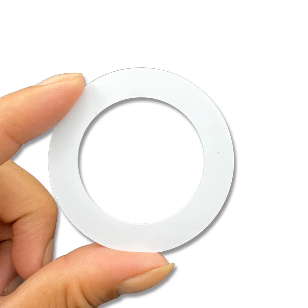 Etichette NFC215 Rotonde da 64mm, 504 Byte, 13.56MHz, Etichetta Adesiva RFID Circolare Traforata per Tutti i Telefoni NFC
