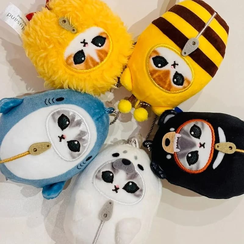 In-stock Authentic Mofusand Shark Cat Sleeping Bag Dress-up Figure Keychain Blind Box Backpack Cute Pendant Ornament Toys Gifts