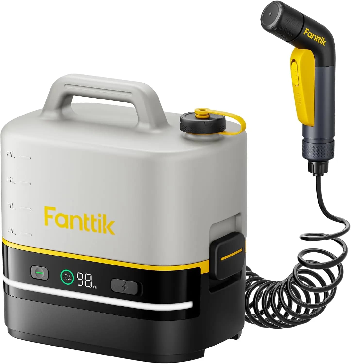 NB10 Nano Portable Cordless Electric Sprayer w/2.1Gal Tank, HD LED Display, 4000mAh Lithium Battery, with Camping Light,