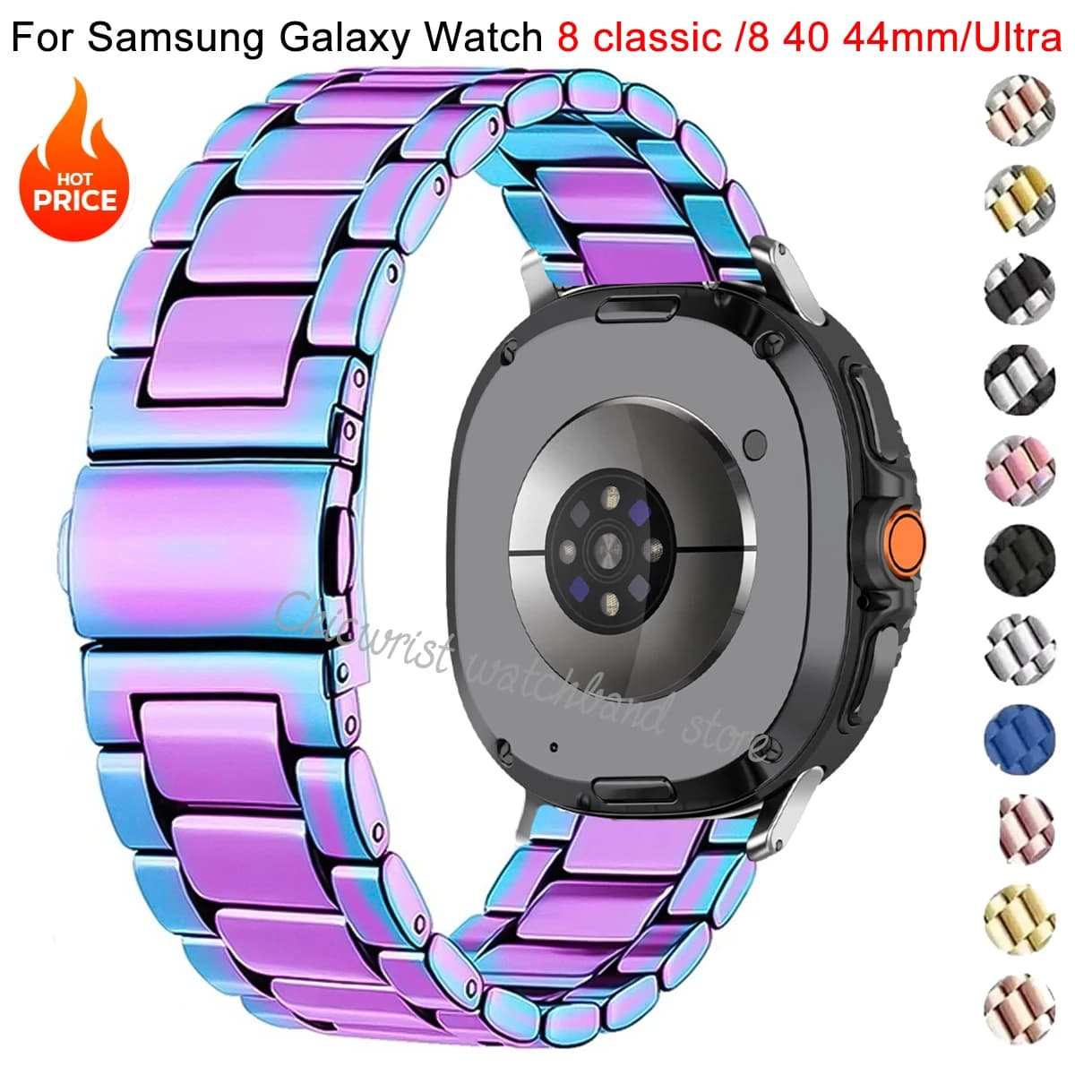 Stainless Steel Strap For Samsung Galaxy Watch 8 classic 46 Metal Watchband Bracelet Correa For Galaxy Watch8 40 44mm Ultra band