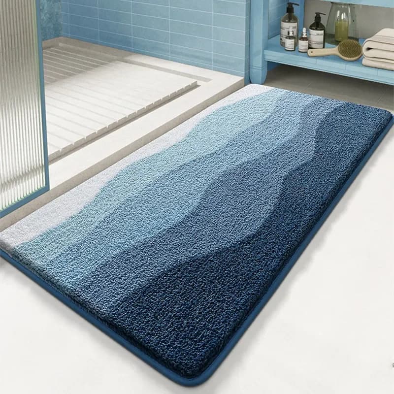 Tappetino da bagno di lusso europeo, microfibra ultra morbida e ispessita, asciugatura rapida ad alta assorbimento, tappeto da bagno antiscivolo, tappeto per la decorazione della casa