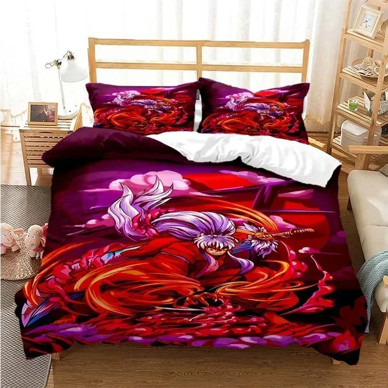 2025 di Lusso Nuovo 3D Stampa Anime Inuyasha Copripiumino Sesshoumaru Set di biancheria da letto Doppia Twin Full Queen Biancheria da letto per bambini Copripiumino