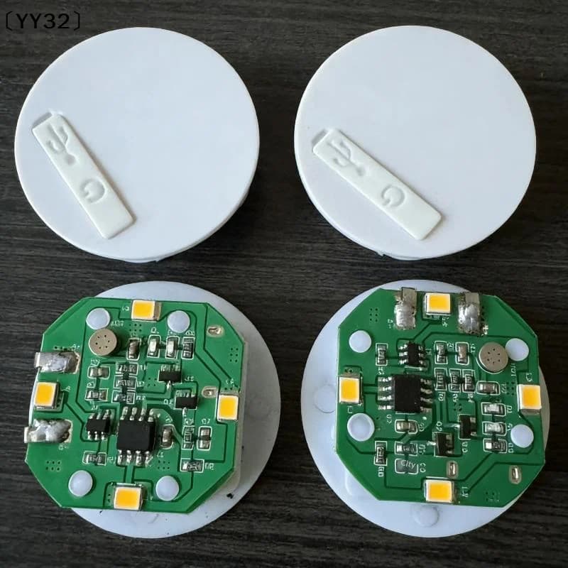 1 Pezzo Lampada Notturna a LED Ricaricabile da 38mm con Controllo Sonoro/Luminoso, Accessori Fai-da-te per Casa delle Bambole, Lampada da Parete Comodino