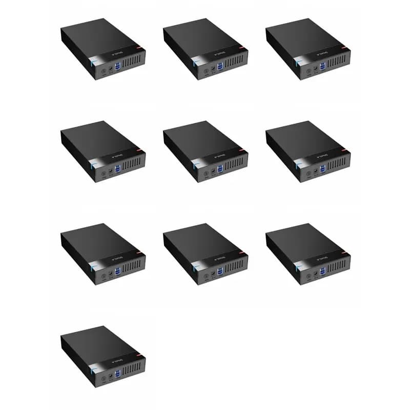 B70B 10X 3.5 Inch HDD Enclosure USB 3.0 to for SATA External Hard Drive Case High Speed Reader Adapter EU Plug