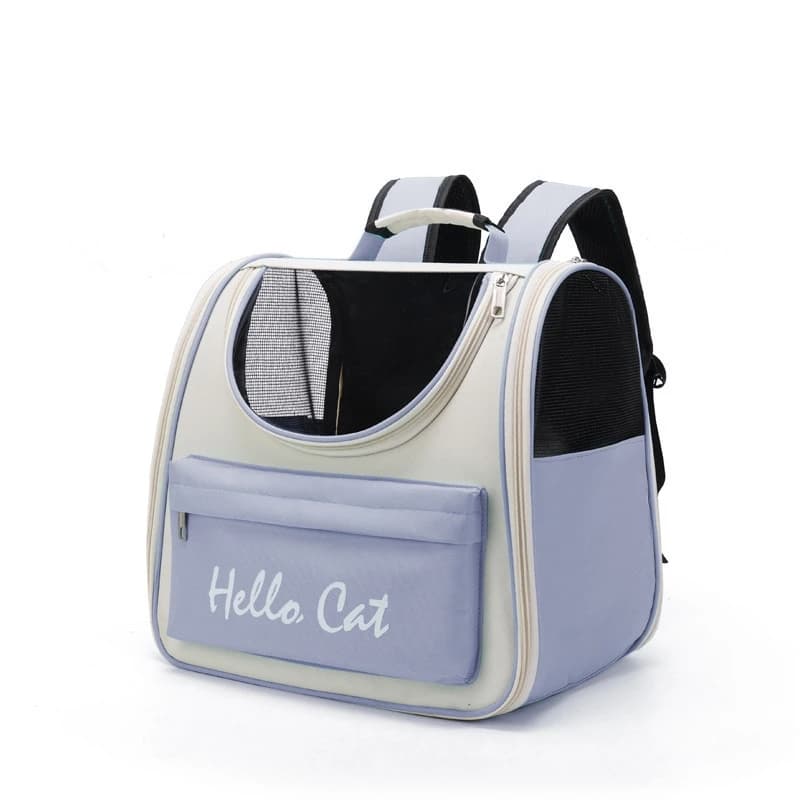 Zaino portatile per cani Borsa da viaggio per animali domestici in rete Cinghie regolabili Leggero traspirante Piccolo cane medio Gatto che cammina escursionismo