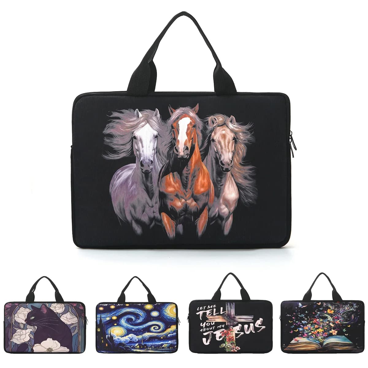 Borsa Protettiva per Laptop XST Antiurto, Nuova Custodia per Computer Portatile da Ufficio con Stampa, 14 Pollici