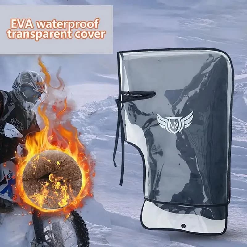 Motorcycle gloves, scooter, bicycle, windproof, rainproof, winter, to keep warm, hot protection, handlebar handle, big protection