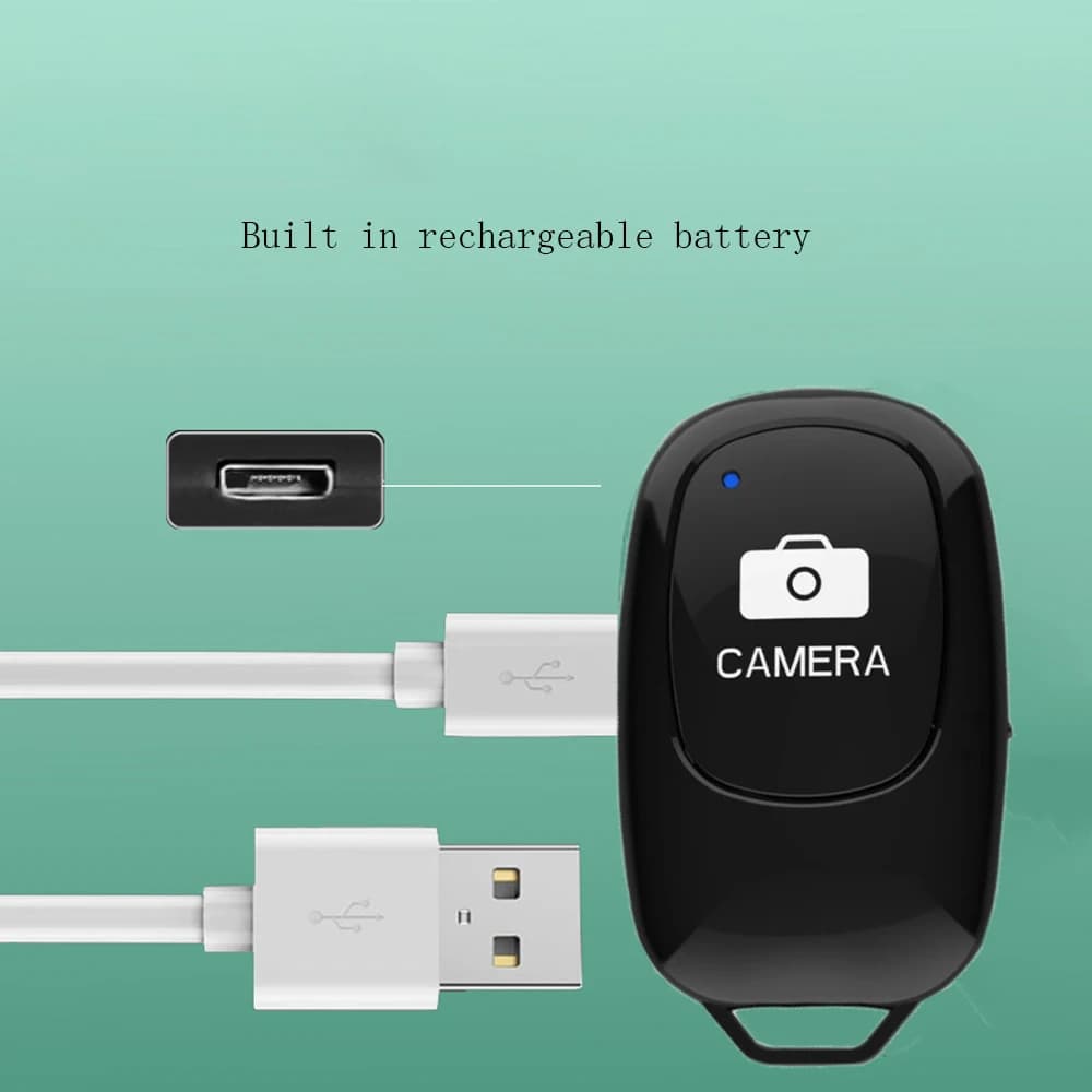 Pulsante di controllo remoto compatibile Bluetooth Controller wireless Autoscatto Fotocamera Stick Rilascio otturatore Monopiede Selfie per telefono