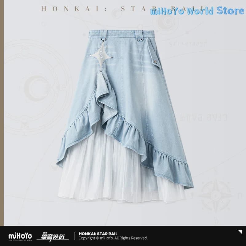 Cyrene Skirt Honkai Star Rail Original Cyrene Theme Impression Dress Cosplay Doujin Jeans Skirt Birthday Gifts