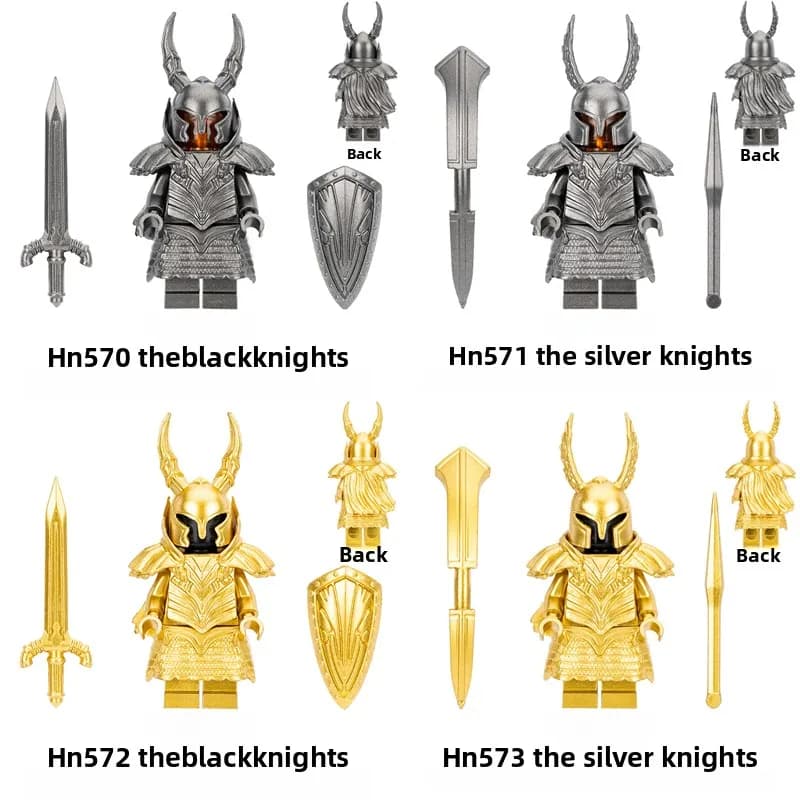 k Souls Knight Bla Knight Silver Knight Assembly Blos Figure Giocattolo per Bambini NH570 Modello di Costruzione Magnetico a Piastrelle