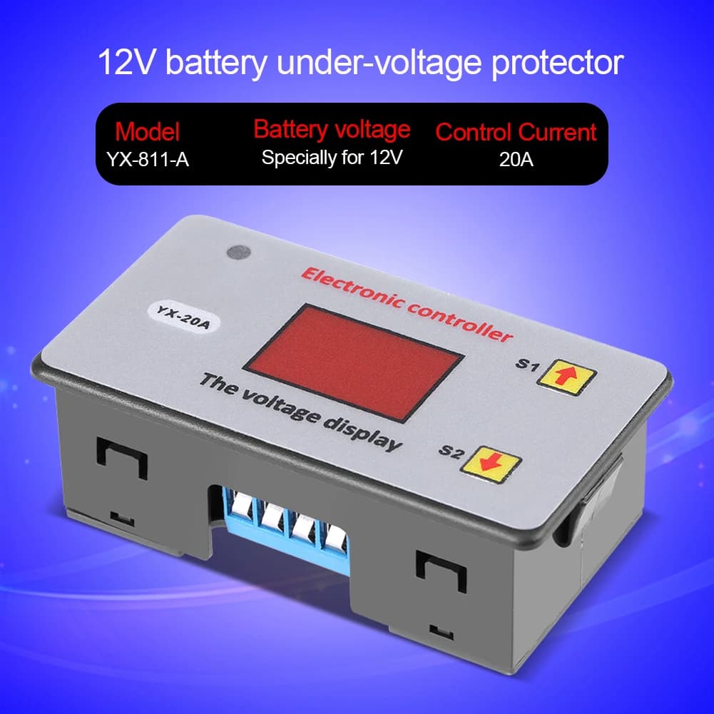 Controllore Automatico di Sottotensione per Batteria 12V con Funzione di Interruzione e Riavvio