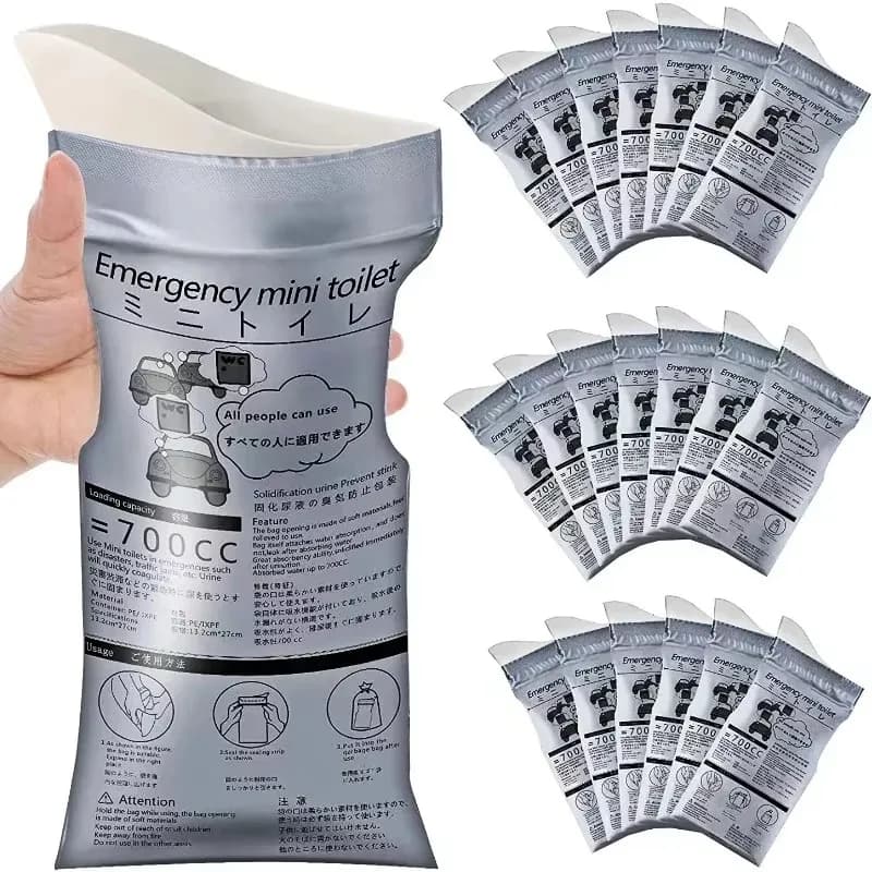 5/10/20/30 pz Sacchetti Urina Auto, Sacchetti Vomito da Viaggio per Donna, Campeggio, Esterni, Forniture Igieniche Monouso, Adattatore Universale da Viaggio per Interni