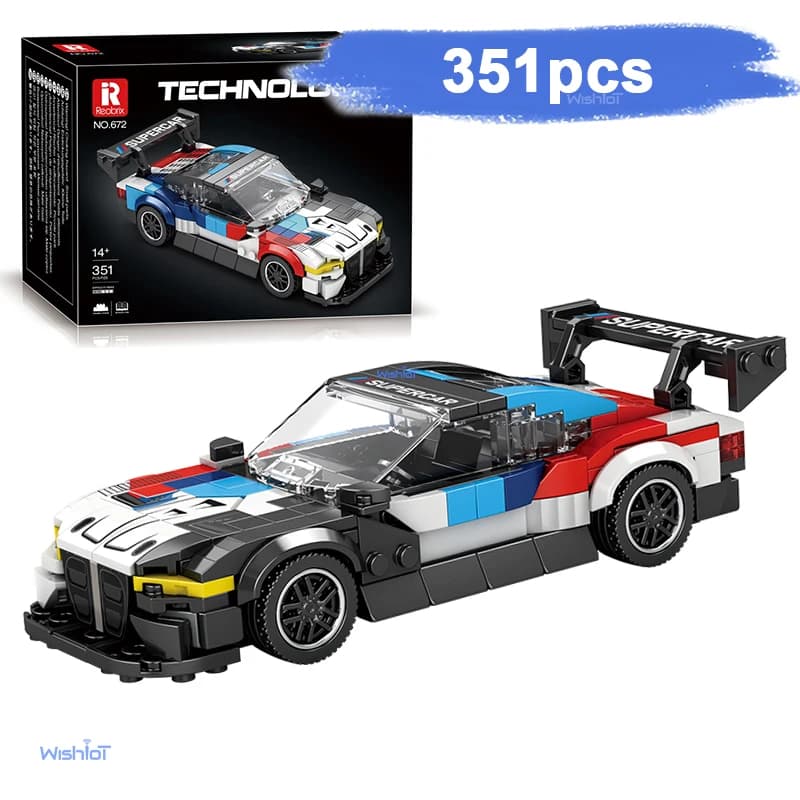 672 Car 1:24 Scale Mini Model Car 351pcs Building Blocks MOC City Creative Exper Bricks Technical Education Toys For Boy Gift