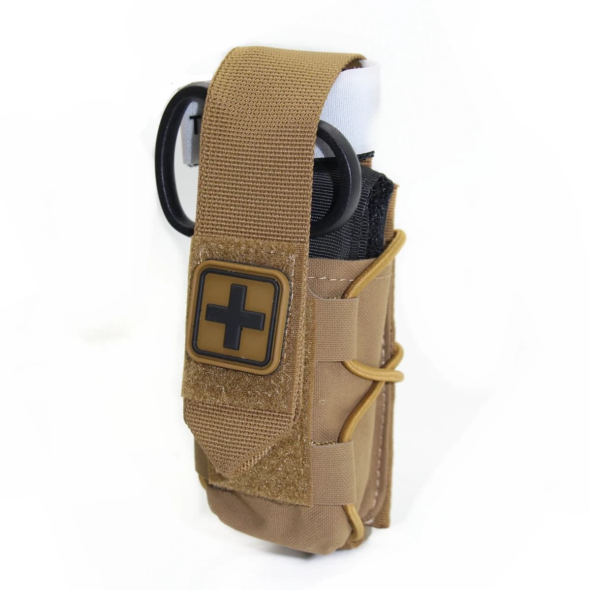 Set da 3 Pezzi: Porta Laccio Emostatico MOLLE, Porta IFAK, Custodia Tattica per Laccio Emostatico, Kit di Pronto Soccorso con Patch a Croce/Corda Elastica