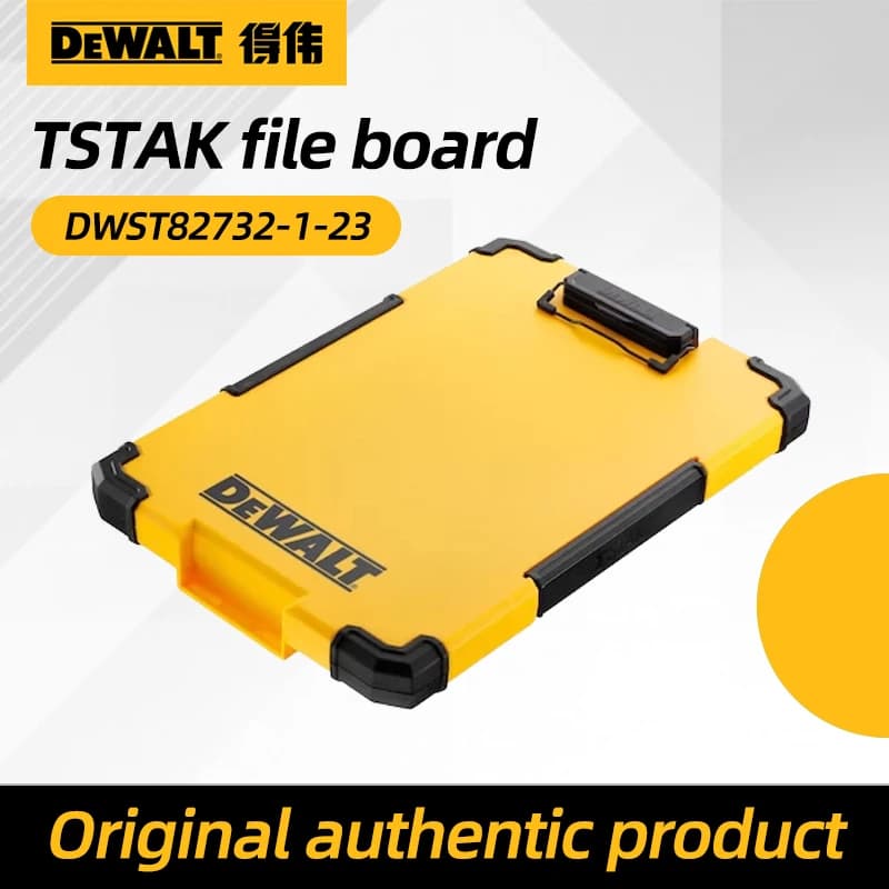 DEWALT DWST82732-1 TSTAK Cartella portadocumenti impilabile in plastica con luce LED, borsa interna organizer, strumento ausiliario portatile per l'organizzazione