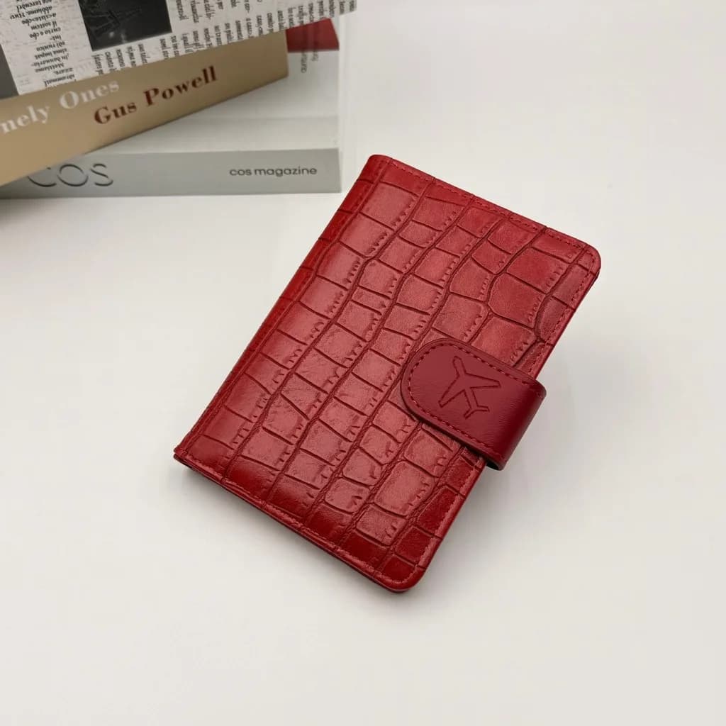 Passport Holder Passport Bag Multi Functional ID Card Bank Card Passport Clip PU Leather Wallet Cover Travel Accessories